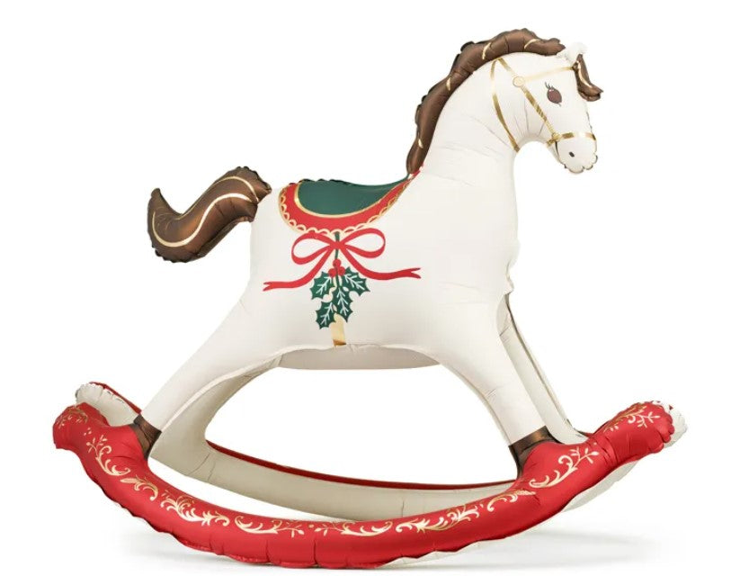 Christmas Rocking Horse Foil Balloon