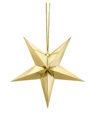 Metallic Gold Paper Star