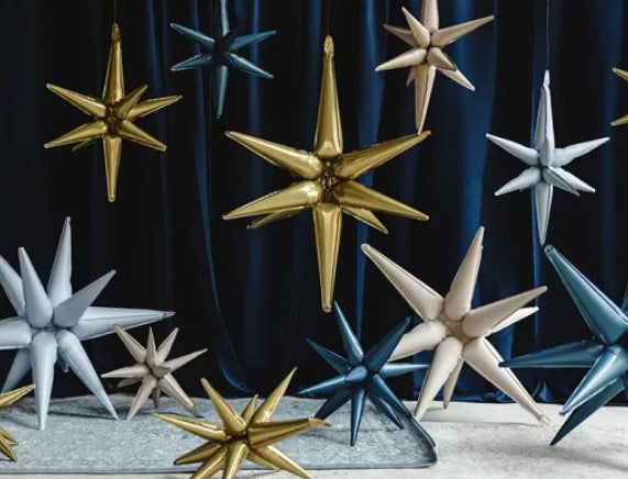 Gold Starburst 3D Foil Balloon