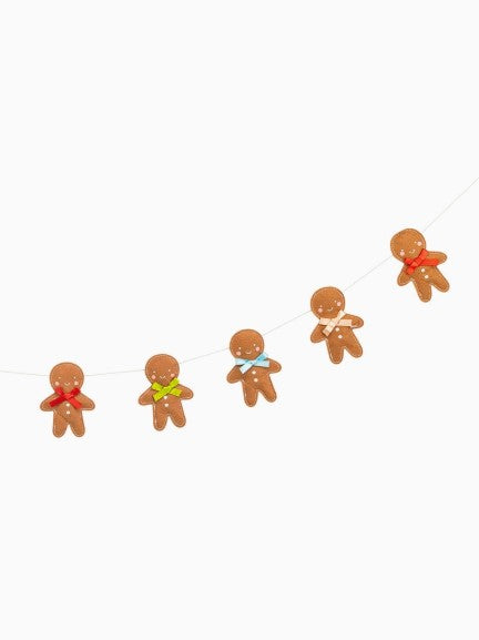 Puffy Felt Gingerbread Man Banner