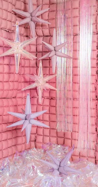 Light Pink Starburst 3D Foil Balloon