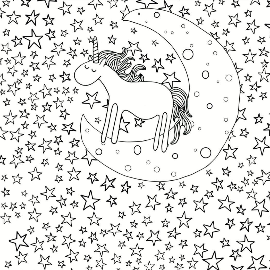 Unicorn Colouring In Postcard Set