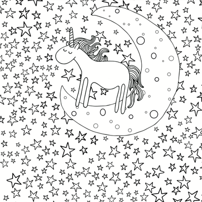 Unicorn Colouring In Postcard Set