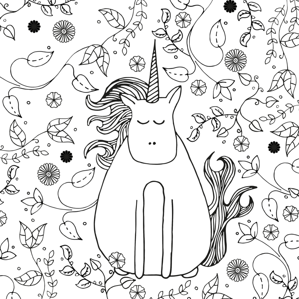 Unicorn Colouring In Postcard Set