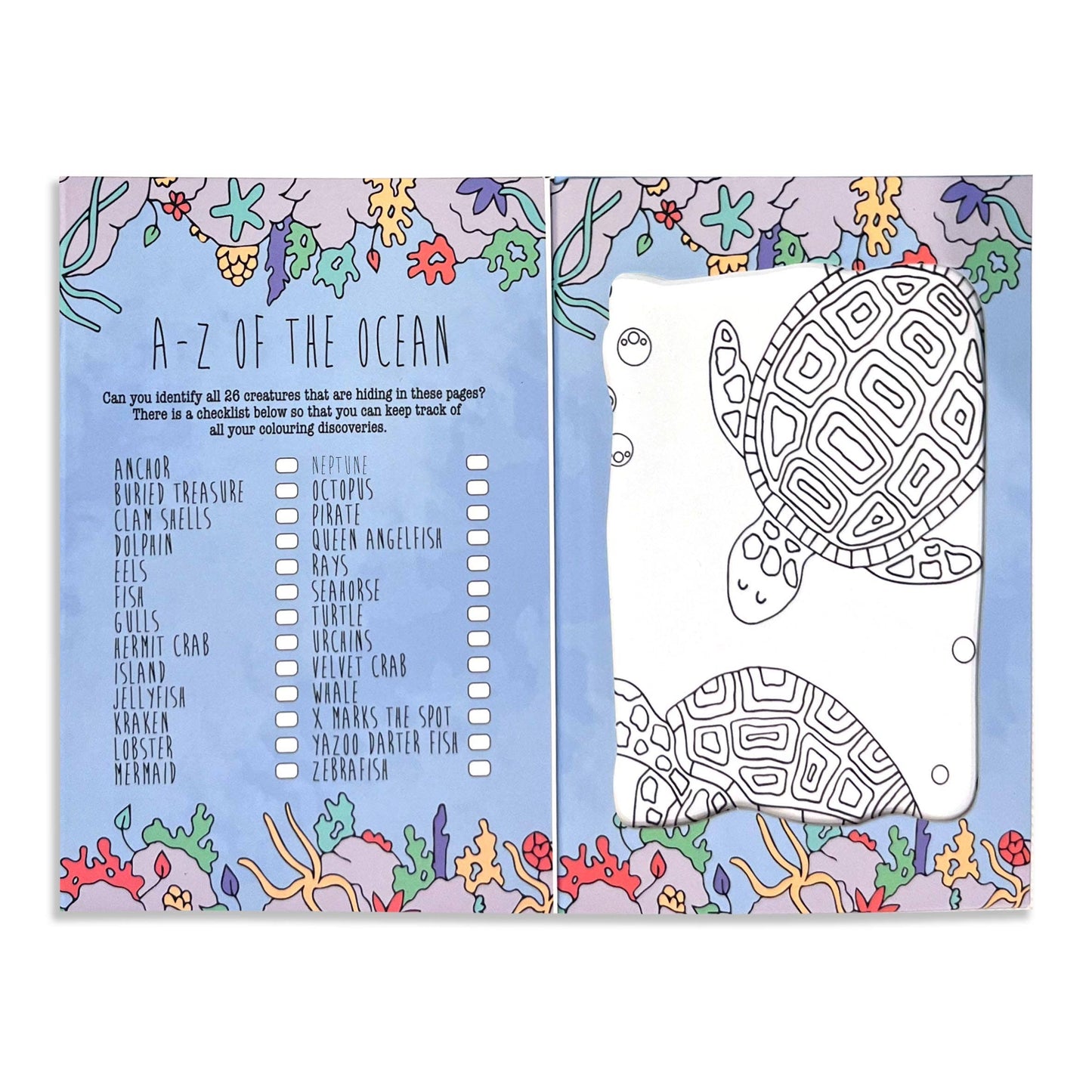 Ocean Colouring In Postcard Set