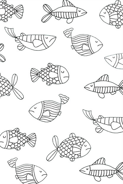 Ocean Colouring In Postcard Set