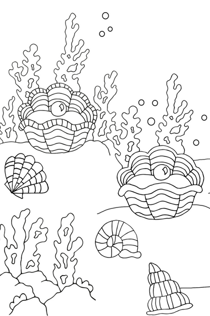 Ocean Colouring In Postcard Set