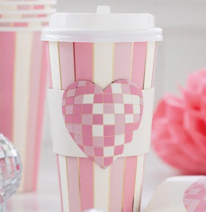 Disco Heart To Go Cups