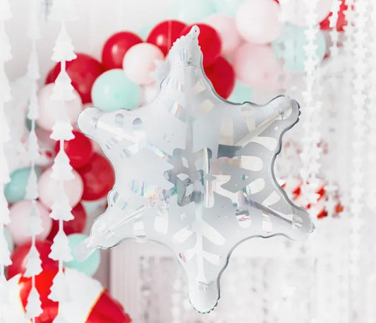 Holographic Snowflake Foil Balloon