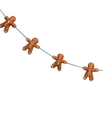 Felt Gingerbread Man Christmas Garland