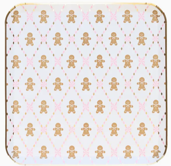 Pink Gingerbread Large Plates