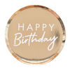 Gold Foil Happy Birthday Paper Plates