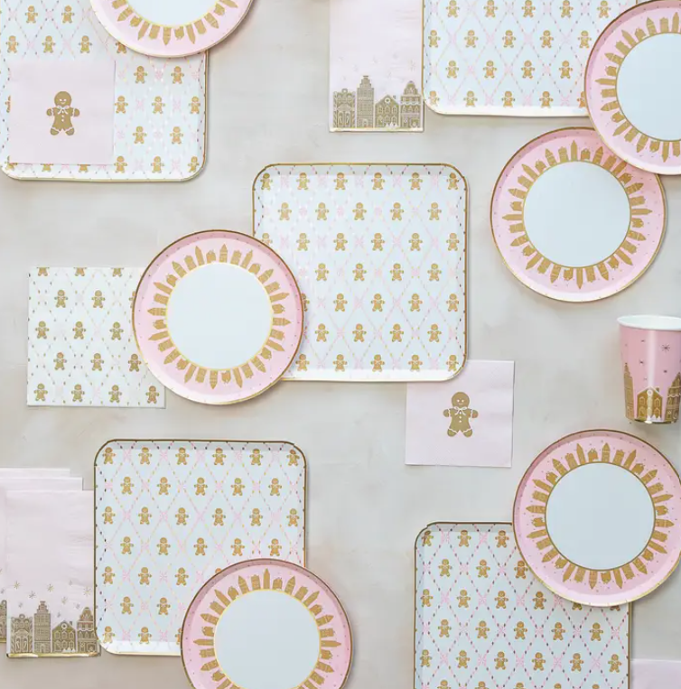 Pink Gingerbread Large Plates