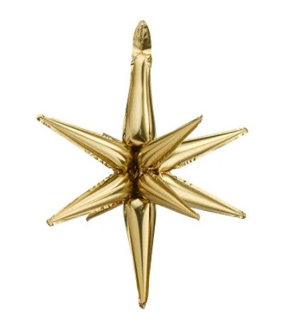 Gold Starburst 3D Foil Balloon