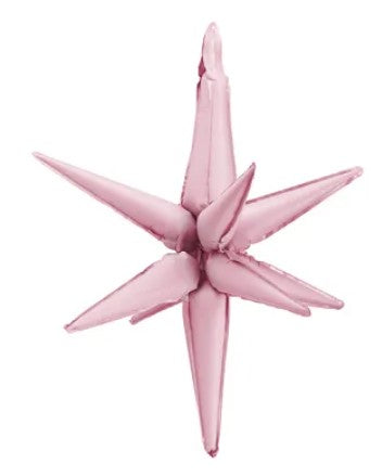 Light Pink Starburst 3D Foil Balloon