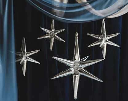 Silver Starburst 3D Foil Balloon