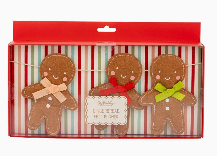 Puffy Felt Gingerbread Man Banner