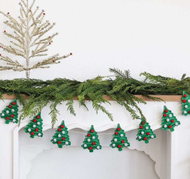 Puffy Felt Christmas Tree Banner