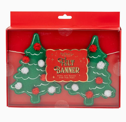 Puffy Felt Christmas Tree Banner