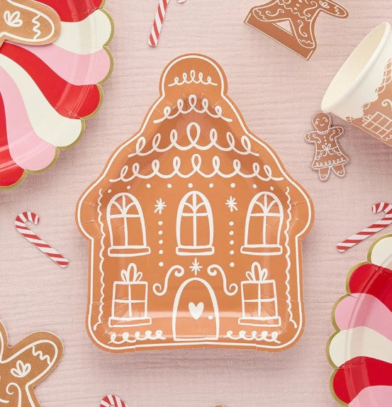 Gingerbread House Paper Plates