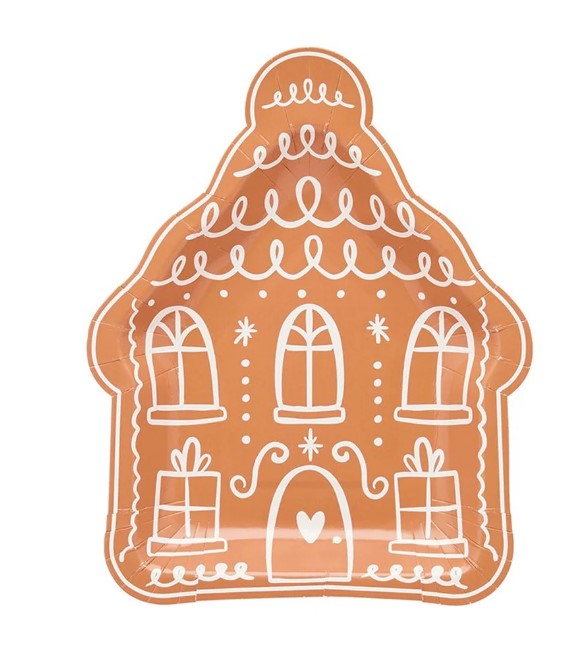 Gingerbread House Paper Plates