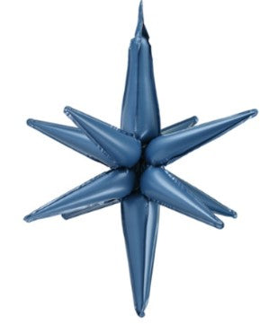 Navy Blue Starburst 3D Foil Balloon