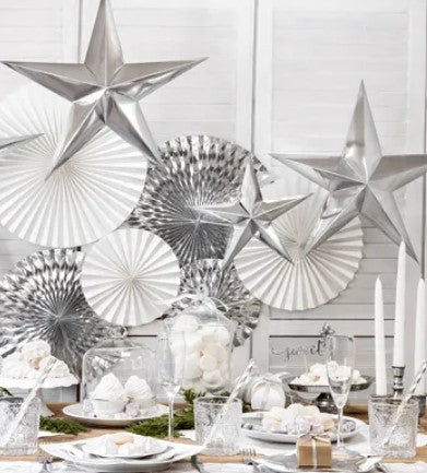 Metallic Silver Paper Star