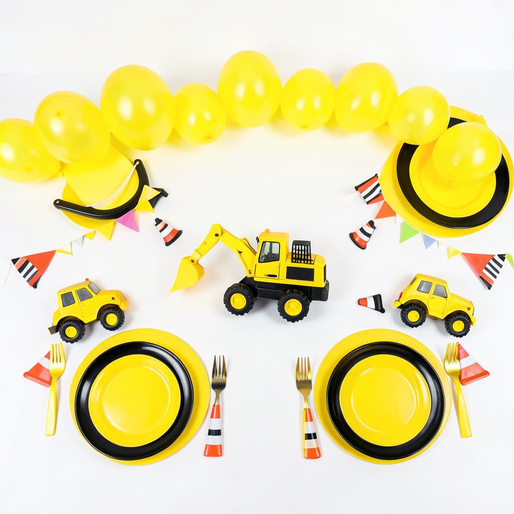 Construction party in a box contents