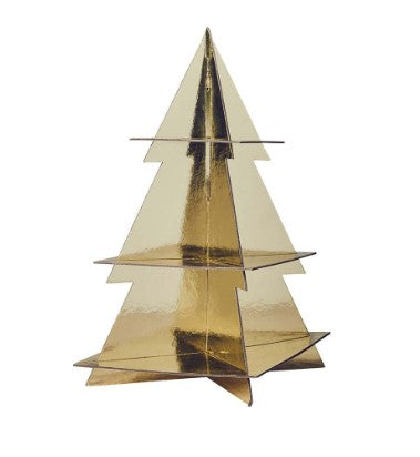 Gold Christmas Tree Cupcake Stand