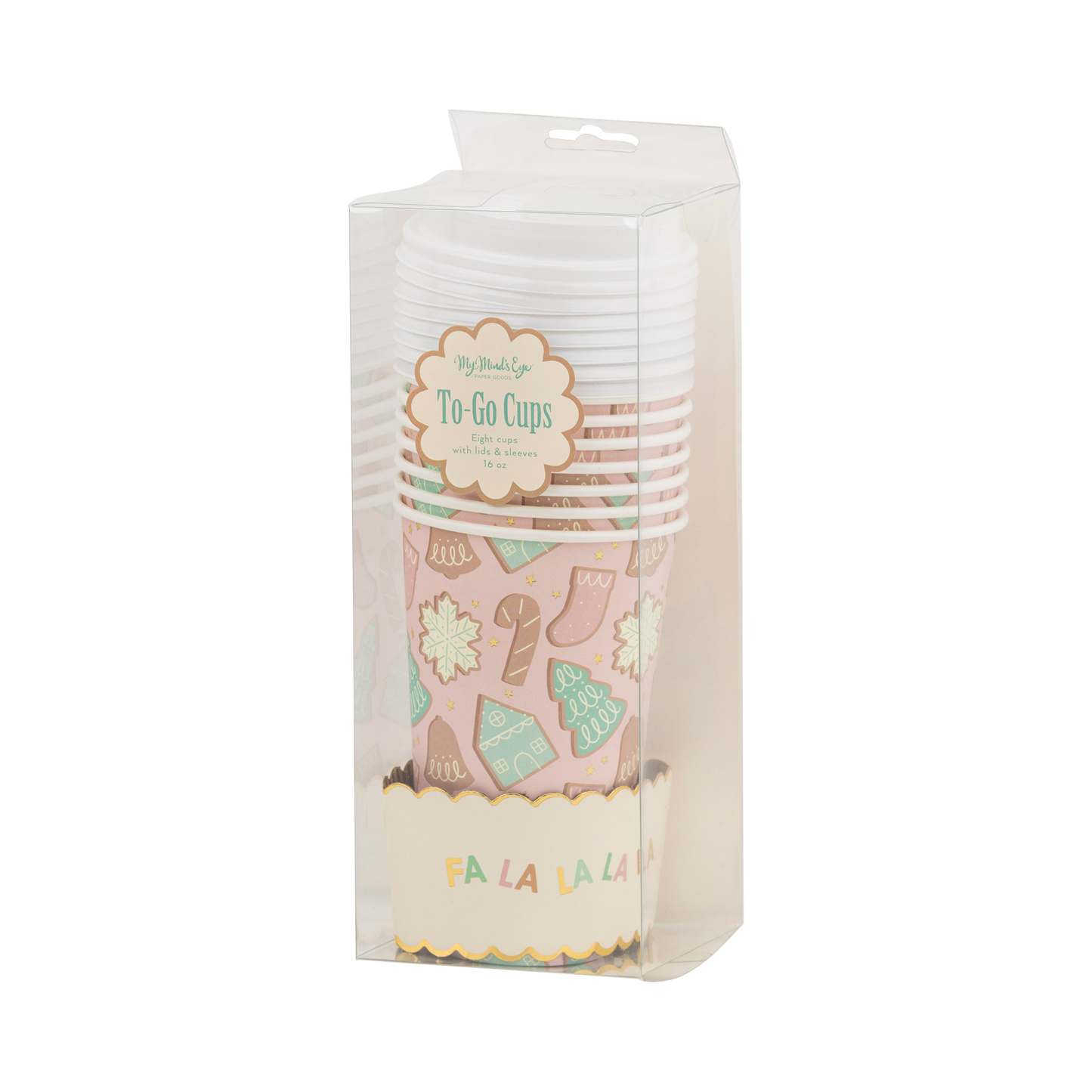 Gold Foil Christmas Treats To Go Cup