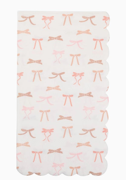 Multi Pink Bows Guest Napkin