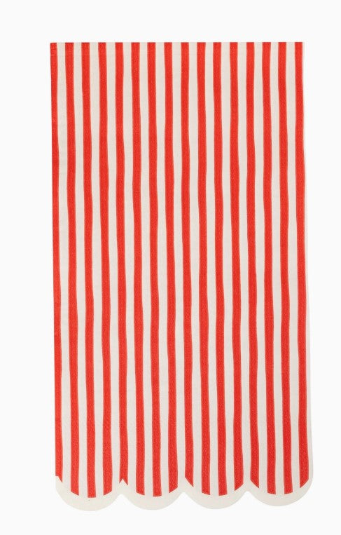Red Striped Dinner Napkin
