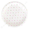 Gold and Pink Polka Dots Paper Plates