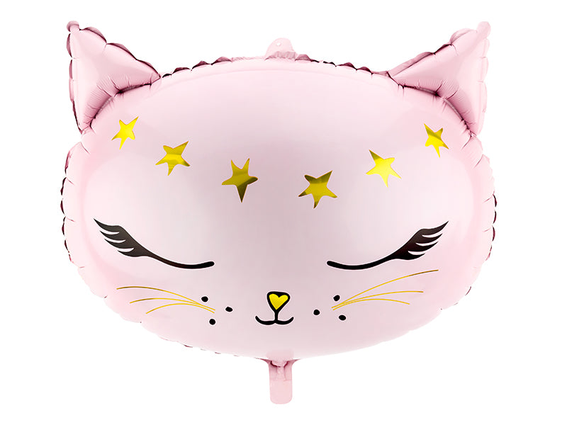 Pink Cat Shaped Foil Balloon (48cm/ 19in)